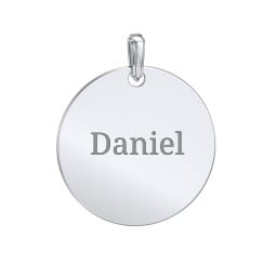 Men's Engravable Disc Pendant