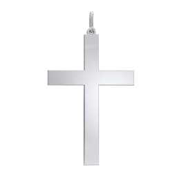 Men's Classic Engravable Cross Pendant in 925 Sterling Silver