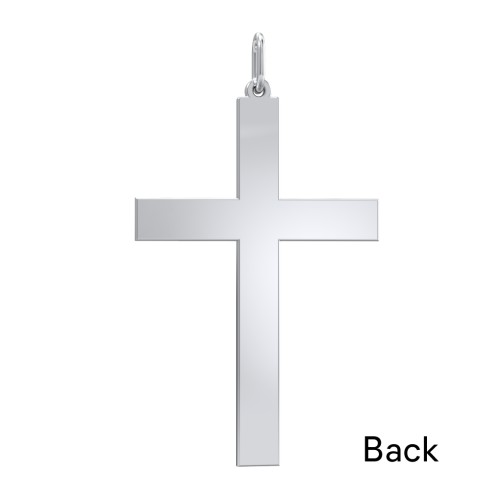 Men's Classic Engravable Cross Pendant – Sterling Silver