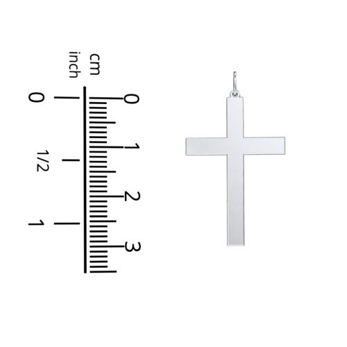Men's Classic Engravable Cross Pendant – Sterling Silver