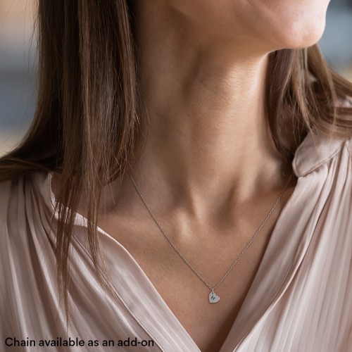 Initial Heart Charm – 18K Gold Plated Silver