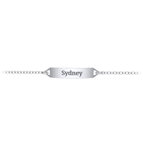 Mini Engravable Bar Anklet – Sterling Silver