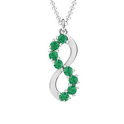 8 Stone Infinity Pendant