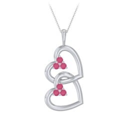 Unity Interlocking Hearts Birthstone Pendant