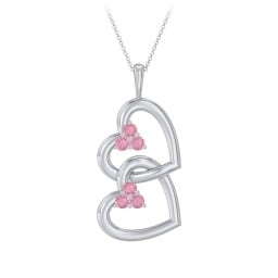 Unity Interlocking Hearts Birthstone Pendant