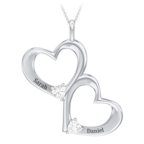 Fusion Hanging Hearts Pendant