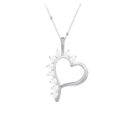 Shepherd Floating Gemstone Heart Pendant