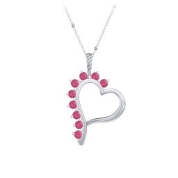 Shepherd Floating Gemstone Heart Pendant
