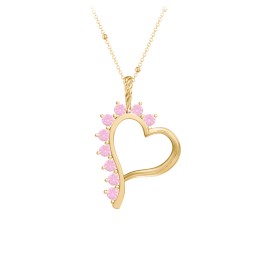 Shepherd Floating Gemstone Heart Pendant