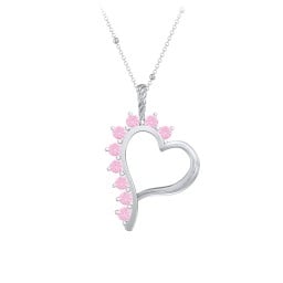 Shepherd Floating Gemstone Heart Pendant