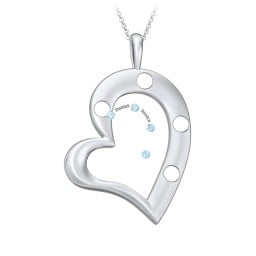 Mi Familia Tilted Heart Pendant
