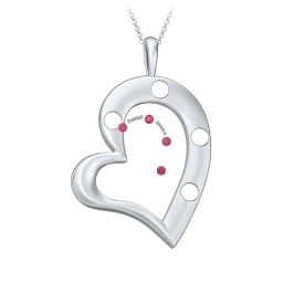 Mi Familia Tilted Heart Pendant