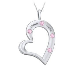 Mi Familia Tilted Heart Pendant