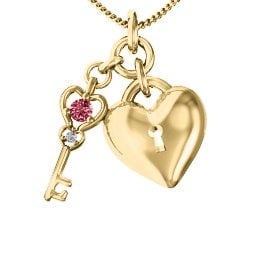 Treasured Heart with Key Pendant