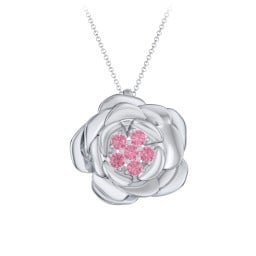 Family Rose Birthstone Pendant