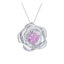 Family Rose Birthstone Pendant