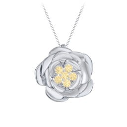 Family Rose Birthstone Pendant