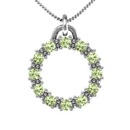 Circle of Life Pendant in 925 Sterling Silver with Peridot
