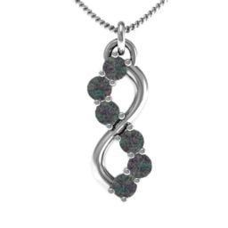 Six Stone Infinity Pendant