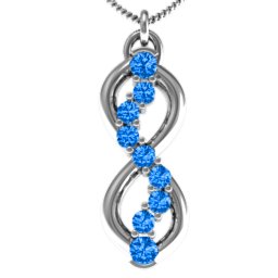 Nine Stone Infinity Pendant