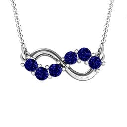 Horizontal Infinity Pendant with 6 Stones