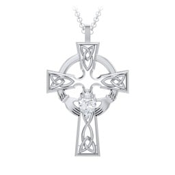 Claddagh Celtic Cross Pendant