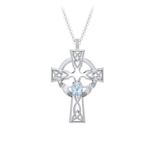 Claddagh Celtic Cross Pendant