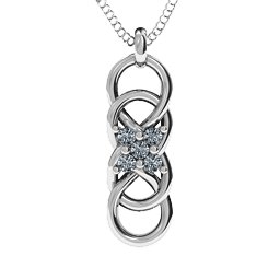 Sisters Interlocked Infinity Pendant in 925 Sterling Silver