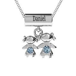 Sisters or Mother and Daughter Character Pendant