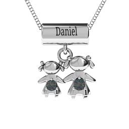 Sisters or Mother and Daughter Character Pendant