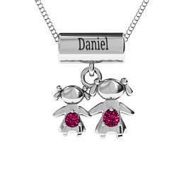 Sisters or Mother and Daughter Character Pendant