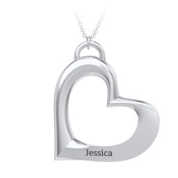 Tilted Heart Pendant