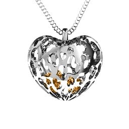 Caged Hearts Pendant With 2–6 Stones