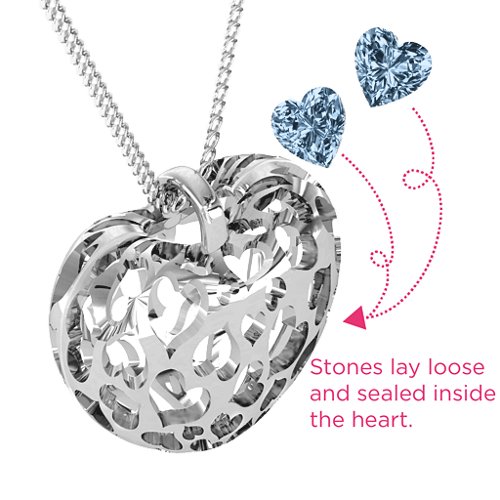 Caged Hearts Pendant With 2–6 Stones