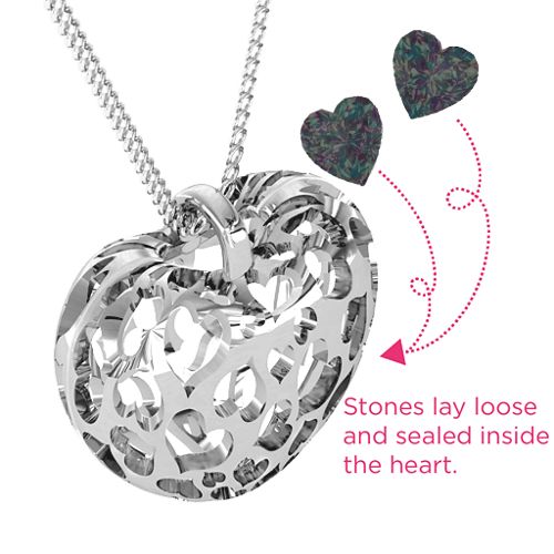 Caged Hearts Pendant With 2–6 Stones