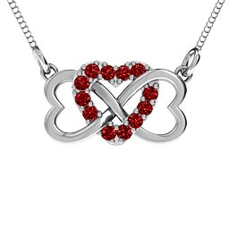 Triple Heart Infinity Pendant in 925 Sterling Silver