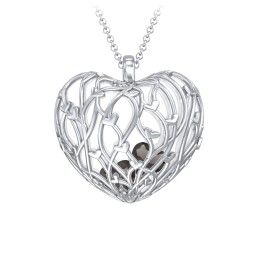 Organic Caged Hearts Pendant