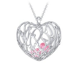 Organic Caged Hearts Pendant
