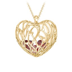 Organic Caged Hearts Pendant