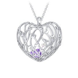 Organic Caged Hearts Pendant