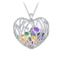 Organic Caged Hearts Pendant
