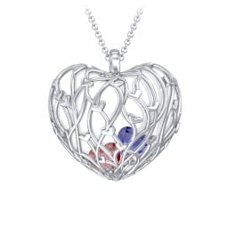 Organic Caged Hearts Pendant