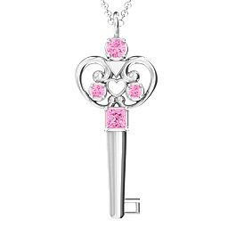 3–5 Stone Accented Key Pendant