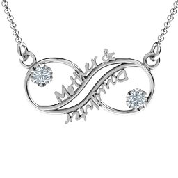 Mother and Daughter Infinity Pendant in 925 Sterling Silver