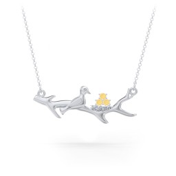 Mother's Nest with 1-5 Stones Pendant in 925 Sterling Silver with Citrine, Cubic Zirconia, and Pink Tourmaline
