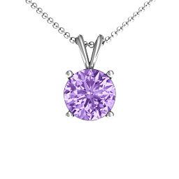 Graceful Round Solitaire Pendant