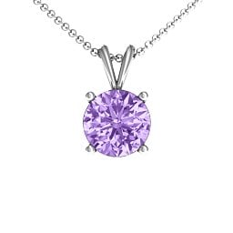 Graceful Round Solitaire Pendant