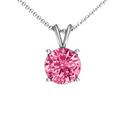 Graceful Round Solitaire Pendant
