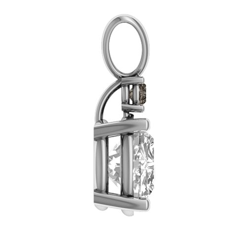 Graceful Round Solitaire with Accent Pendant