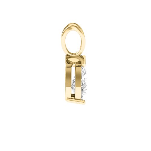 Pear Cut Elegance Pendant – 18K Gold Plated Silver with White Premium Zirconia